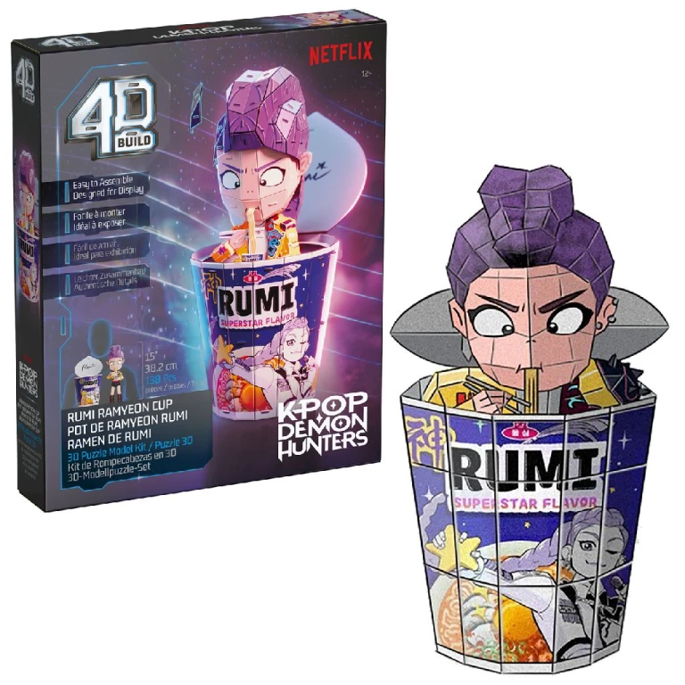 4D Build K-Pop Demon Hunters Rumi Ramen Cup Puzzel - 1 stuk