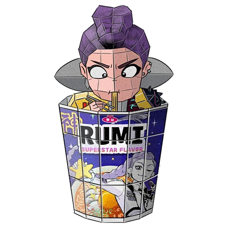 4D Build K-Pop Demon Hunters Rumi Ramen Cup Puzzel - 1 stuk