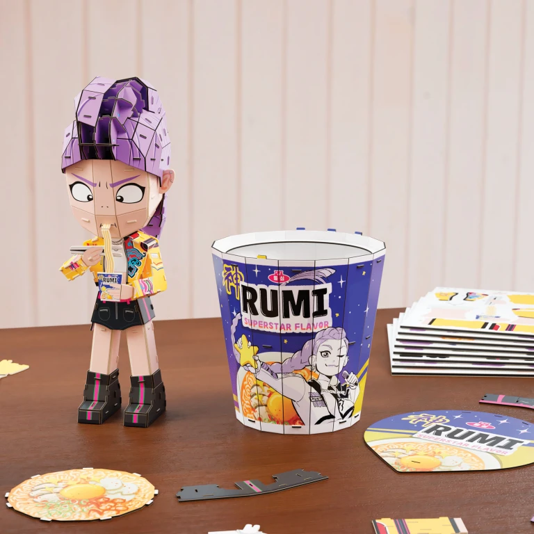 4D Build K-Pop Demon Hunters Rumi Ramen Cup Puzzel - 1 stuk