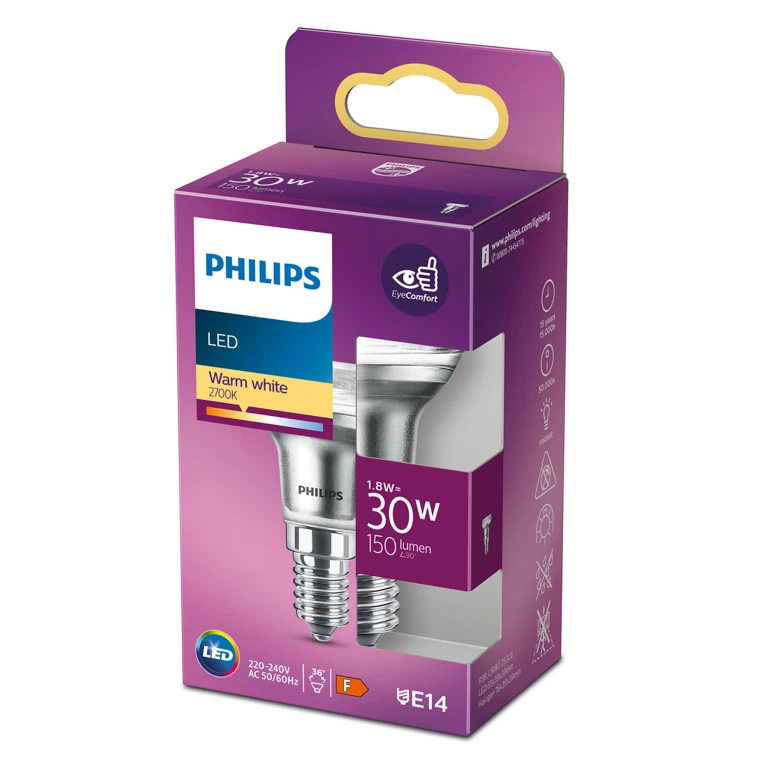 Philips LED reflector lamp R39 E14 1.8W 150Lm - 1 stuk