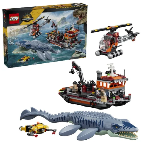 LEGO 77983 Jurassic World Mosasaurus Bootaanval