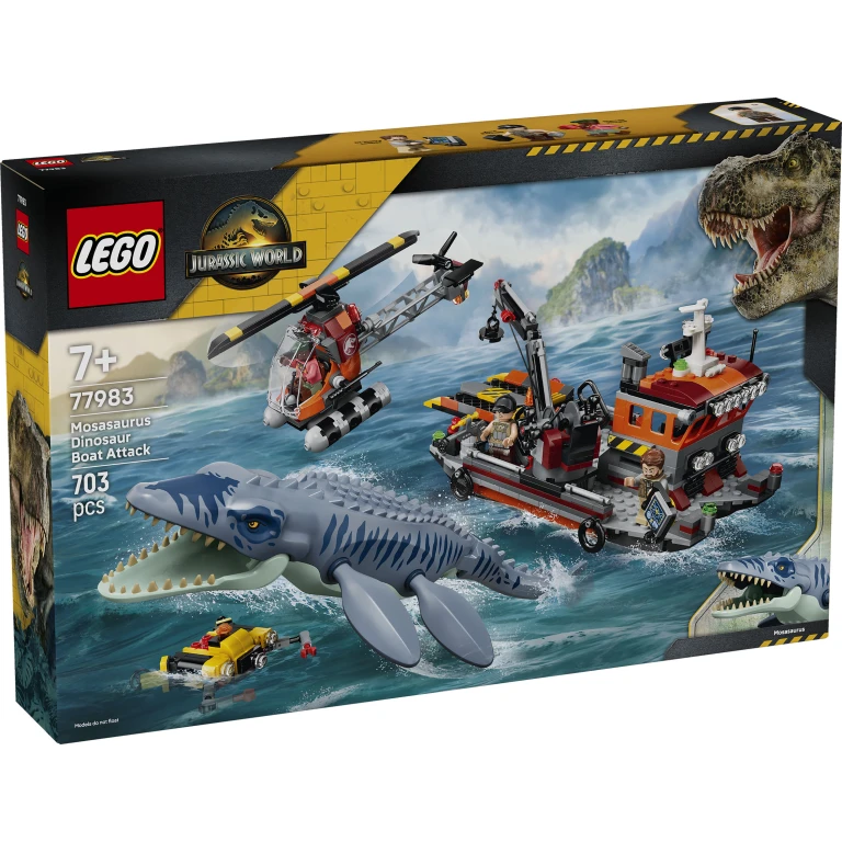 LEGO 77983 Jurassic World Mosasaurus Bootaanval