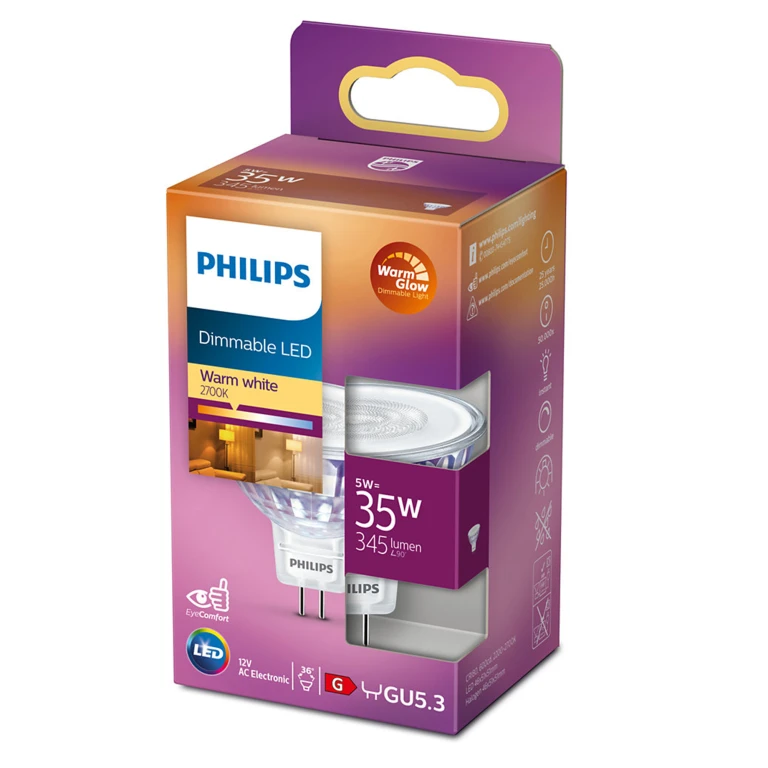 Philips LED reflector lamp GU5.3 5W 345 Lm dimbaar - 1 stuk