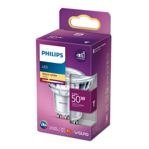 Philips LED lamp GU10 4.6W 355Lm reflector 1st.