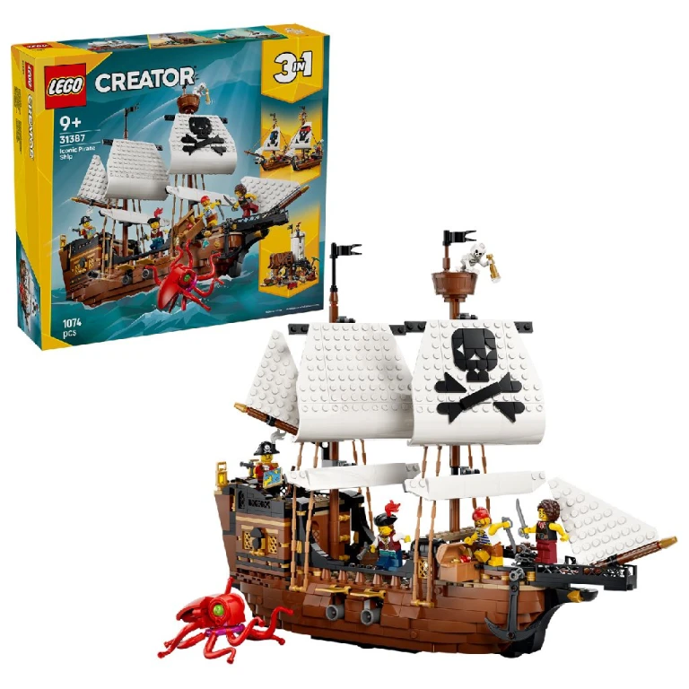 LEGO Creator 3in1 Bouwset Klassiek Piratenschip - 1 stuk