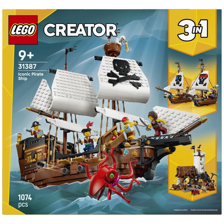 LEGO Creator 3in1 Bouwset Klassiek Piratenschip - 1 stuk