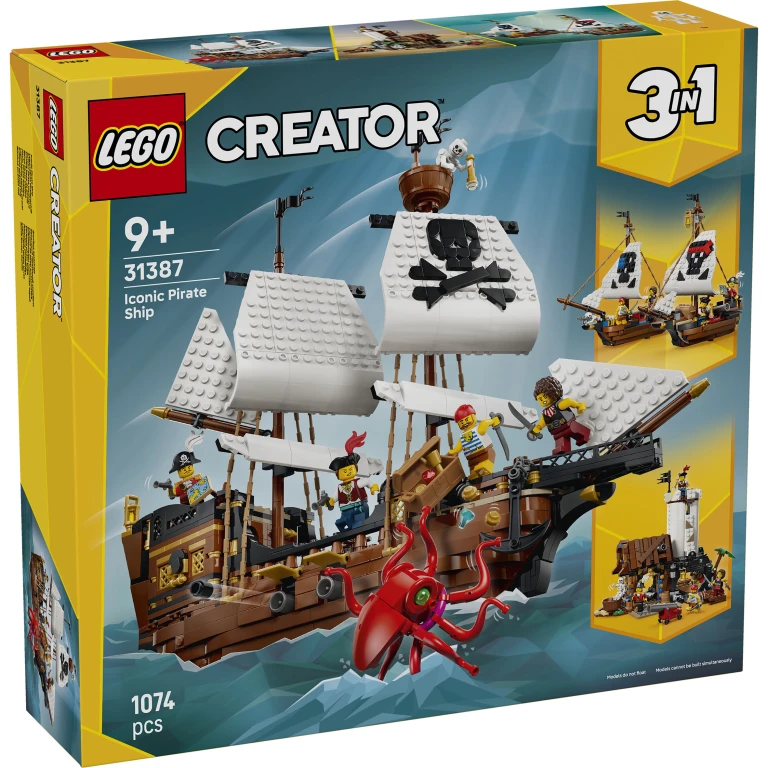 LEGO Creator 3in1 Bouwset Klassiek Piratenschip - 1 stuk