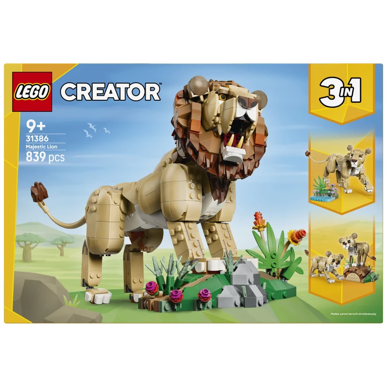 LEGO Creator 3in1 Bouwset Majestueuze Leeuw Wilde Dieren