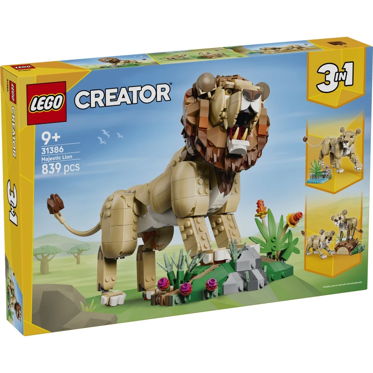 LEGO Creator 3in1 Bouwset Majestueuze Leeuw Wilde Dieren