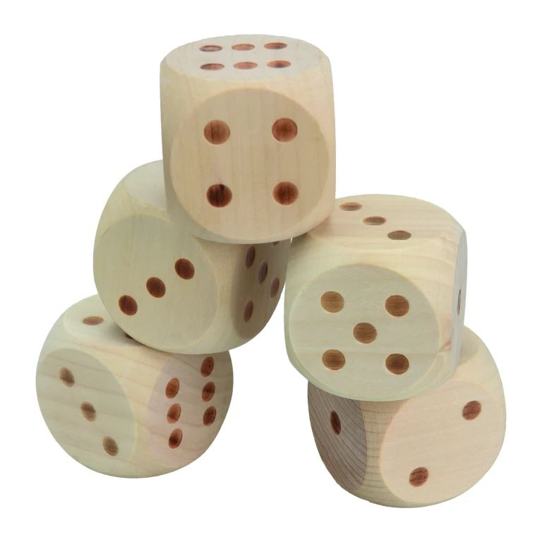 Outdoor Play Dobbelstenenset Hout 5 stuks