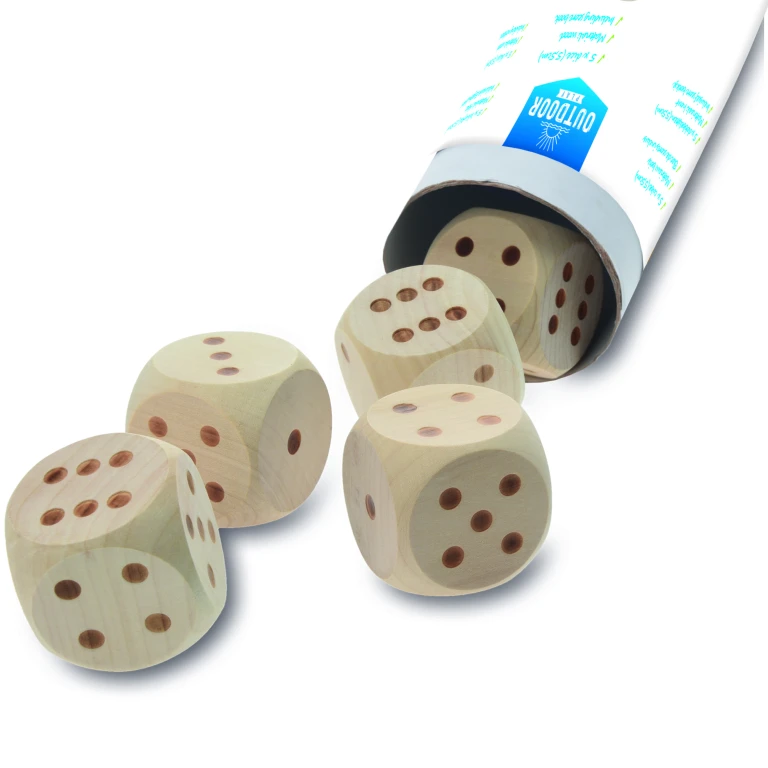 Outdoor Play Dobbelstenenset Hout 5 stuks