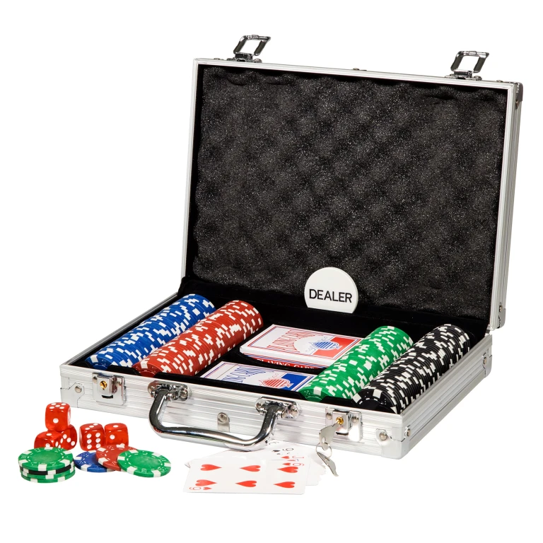 Clown Games Poker Set met Aluminium Koffer - 202-delig