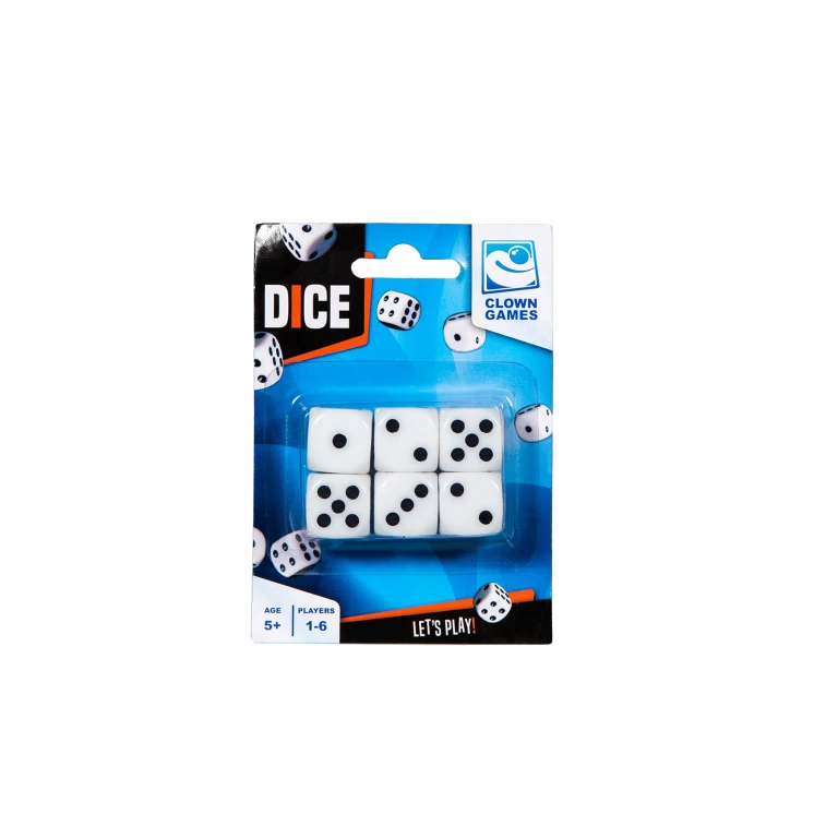 Clown Games dobbelstenen set van 6 stuk