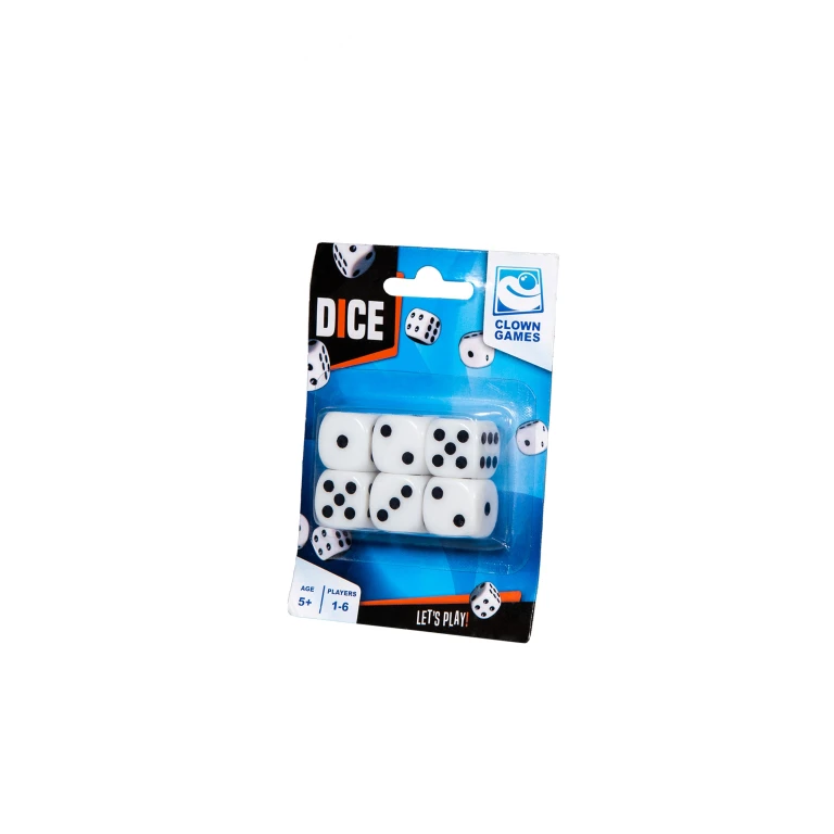 Clown Games dobbelstenen set van 6 stuk