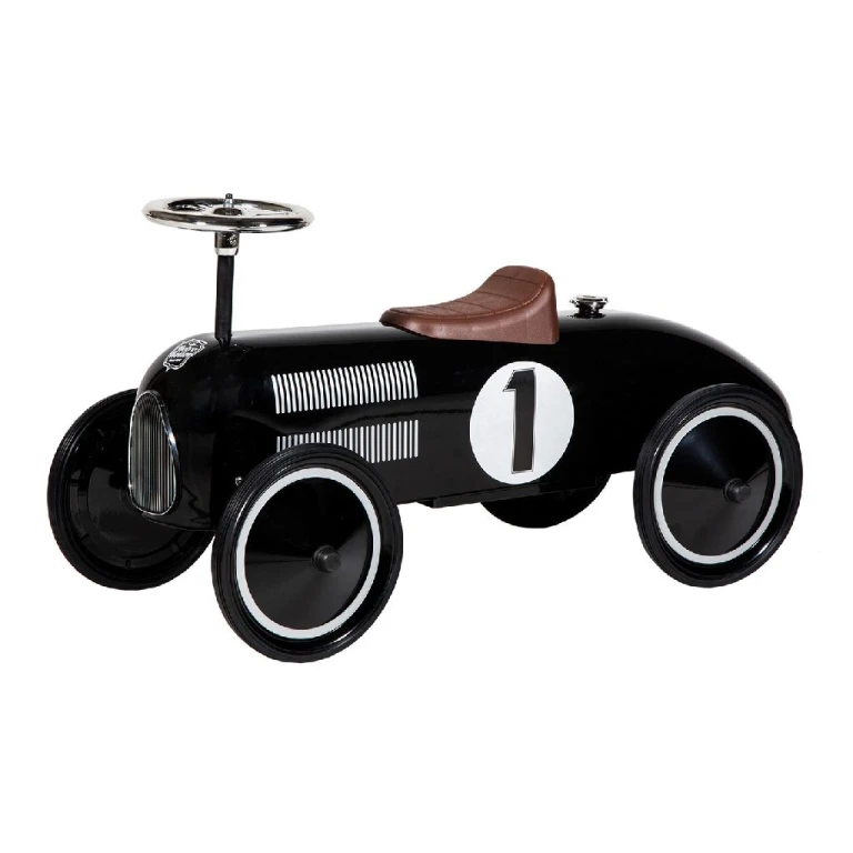 Retro Roller Loopauto Jack - Zwart - 1 stuk