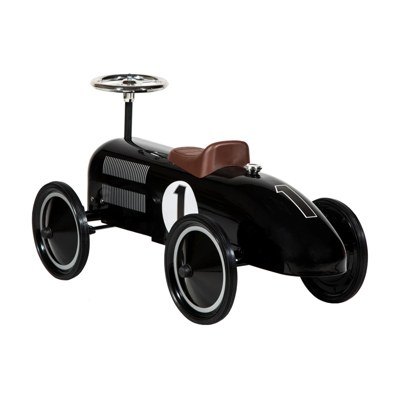 Retro Roller Loopauto Jack - Zwart - 1 stuk