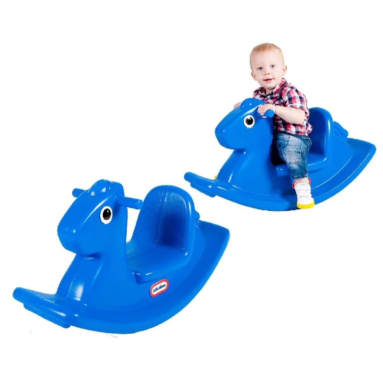 Little Tikes Hobbelpaard Blauw met Hoge Rugleuning - 1 stuk