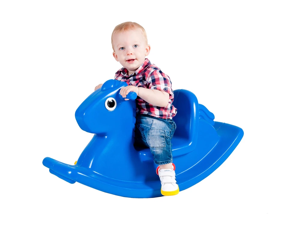Little Tikes Hobbelpaard Blauw met Hoge Rugleuning - 1 stuk