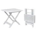 Campingtafel Vouwbaar Wit 80x60cm - 1 stuk