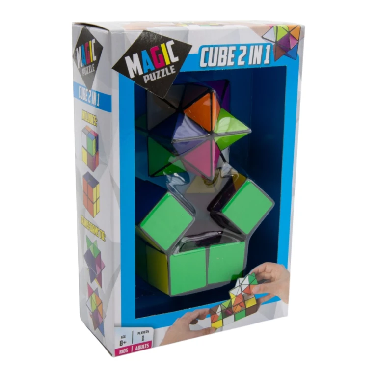 Magic Puzzle Cube 2-in-1 Puzzelset - Kleurrijk - 1 stuk