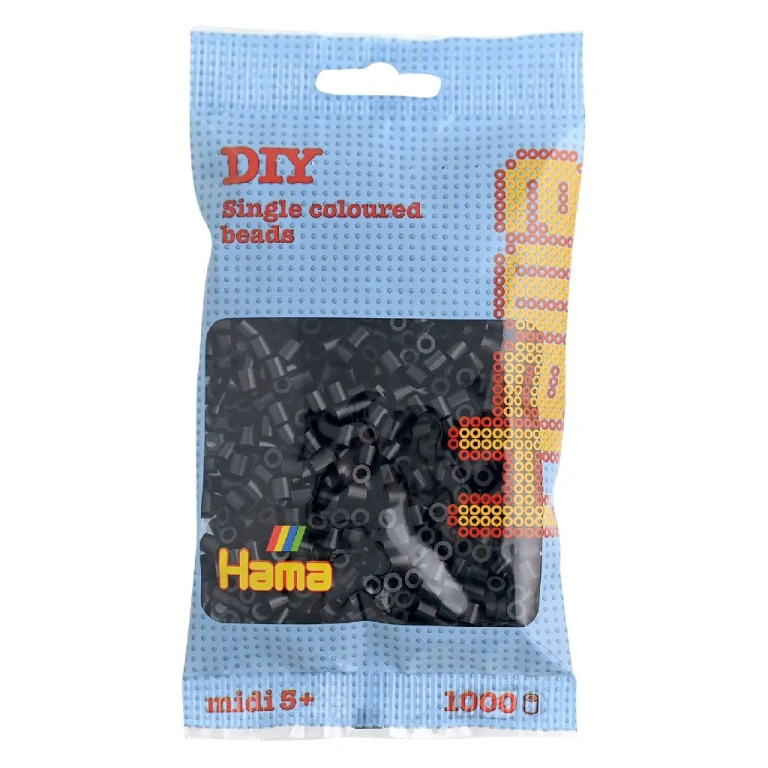 Hama Strijkkralen Zwart - 1000 stuk