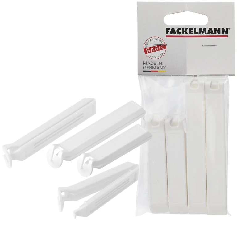 Fackelmann vershoudklemmen wit, set van 4 stuk