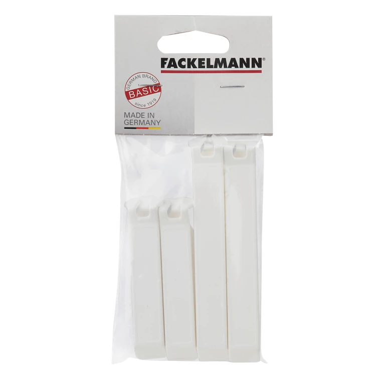 Fackelmann vershoudklemmen wit, set van 4 stuk