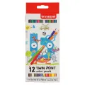 Bruynzeel Twin Point Kleurpotloden - Set van 12 stuks - vanaf 5 jaar