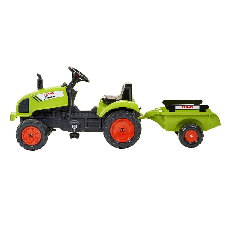 FALK Speelgoedtractor Claas Arion 410 Groen 2+ met aanhanger