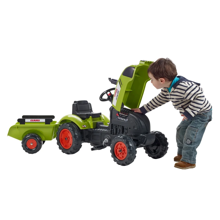FALK Speelgoedtractor Claas Arion 410 Groen 2+ met aanhanger
