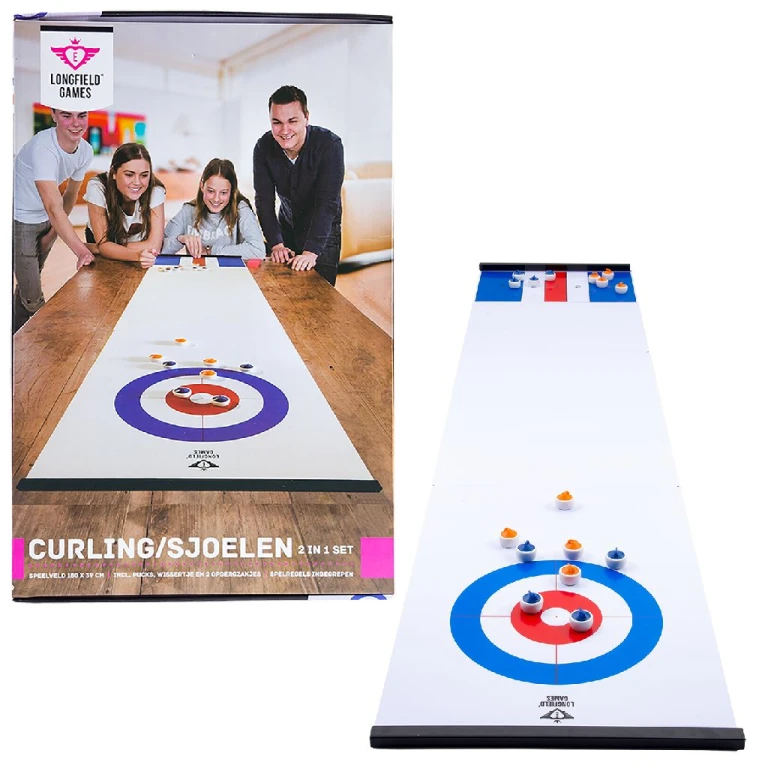Curling Shuffleboard Spelset 180x39cm - 1 stuk