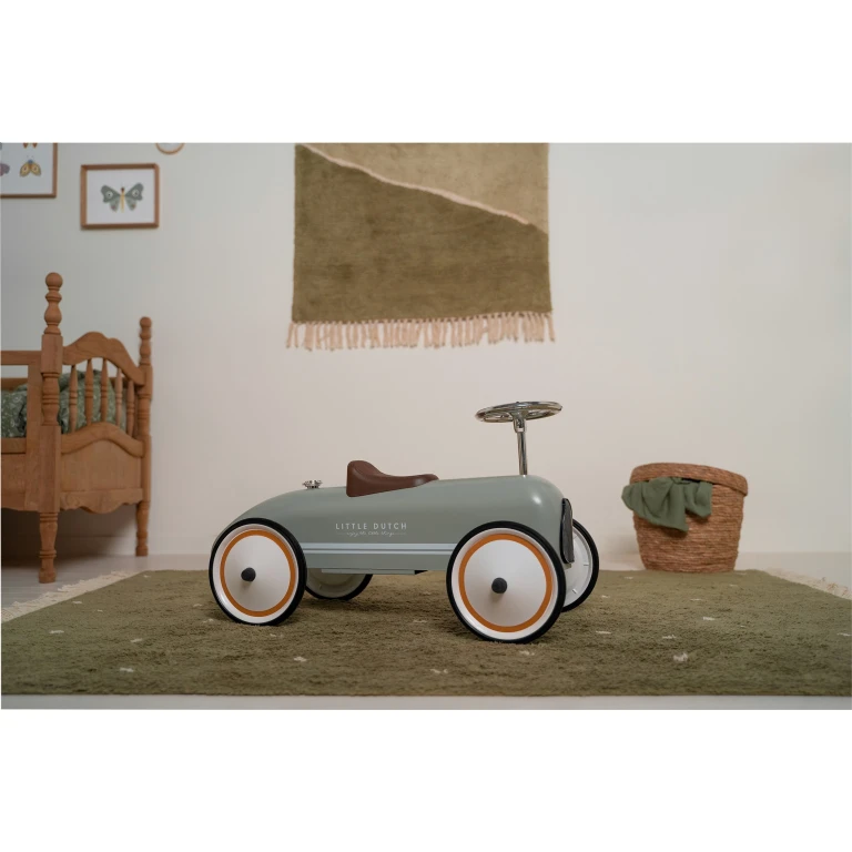 Little Dutch Retro Roller Loopauto Olive - 1 stuk