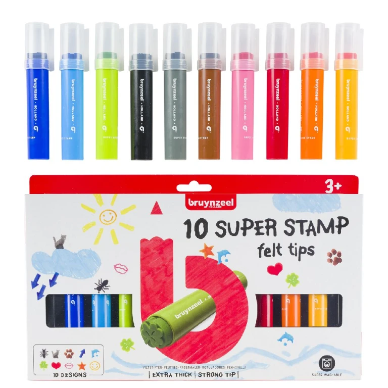 Bruynzeel Kids Mega stempelstiften set van 10 stuks