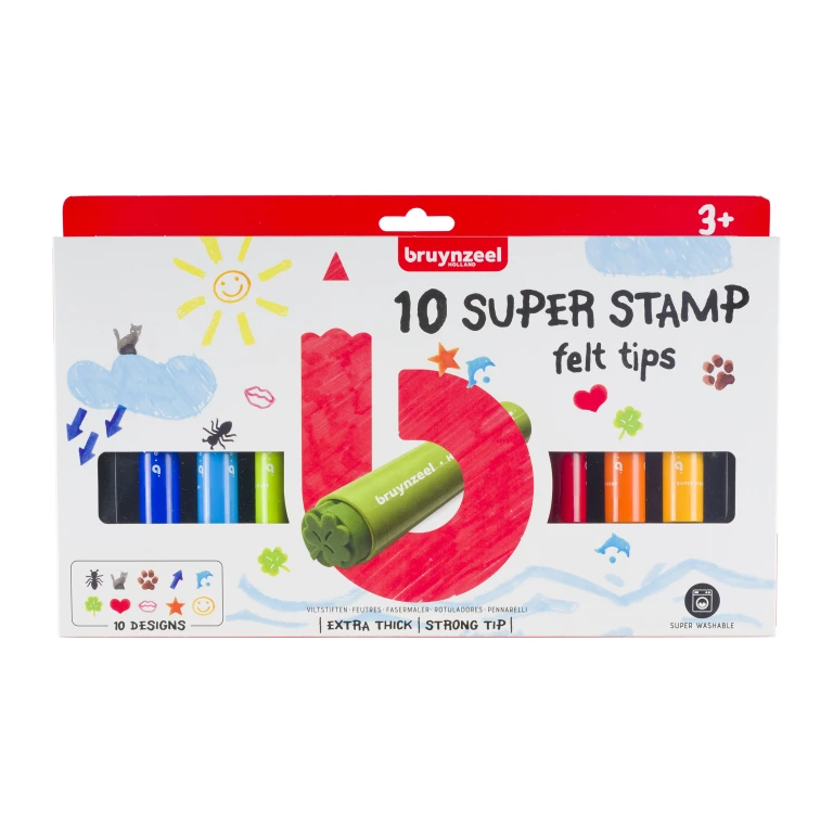 Bruynzeel Kids Mega stempelstiften set van 10 stuks
