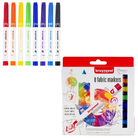 Bruynzeel Fabric Markers Set 8