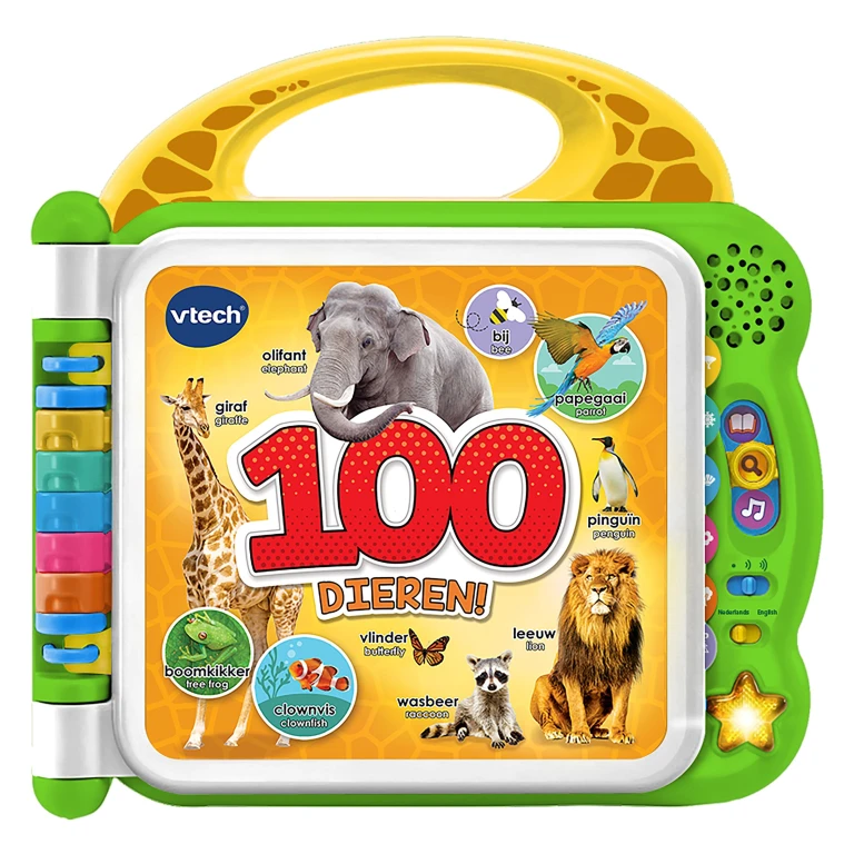 VTech Mijn Eerste 100 Woordjes Dieren Interactief Boek - 1 stuk