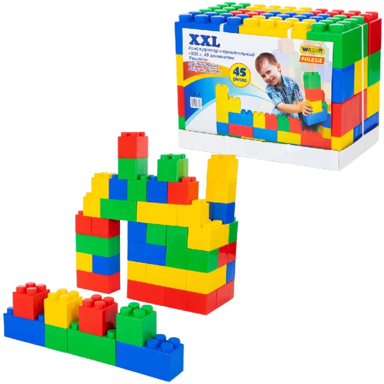 Polesie Mega Bouwblokken Klassiek XXL - 1 set van 45 stuks