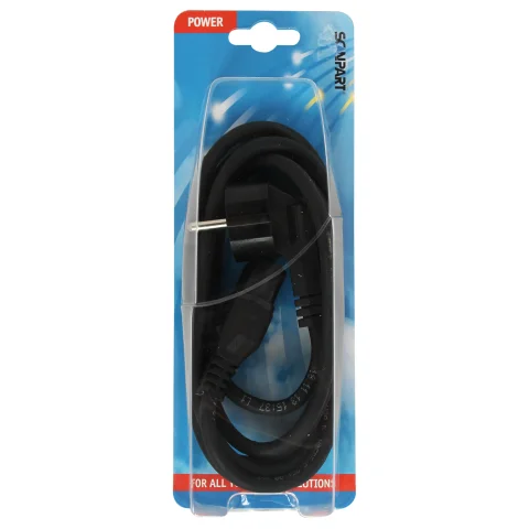 Scanpart apparaatsnoer hittebestendig 3x1.00mm 2,0m zwart