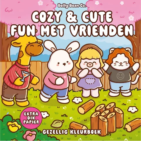 Kleurboek Cozy en Cute Fun Met Vrienden