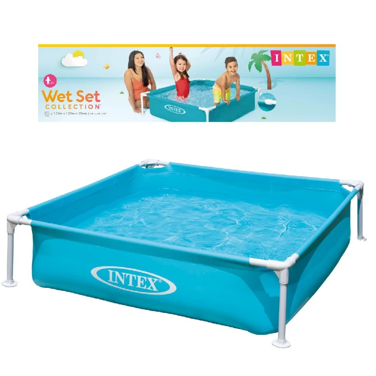 Intex Mini Frame kinderzwembad - Blauw - 122 x 122 x 30 cm