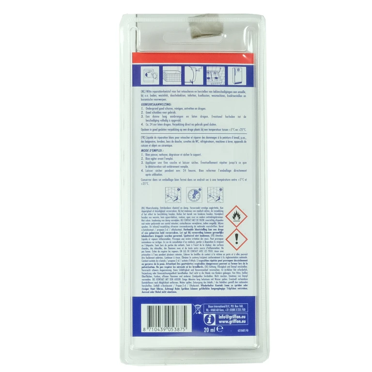Griffon Remaille Vloeibare Koude Emaille 20ml Wit Origineel