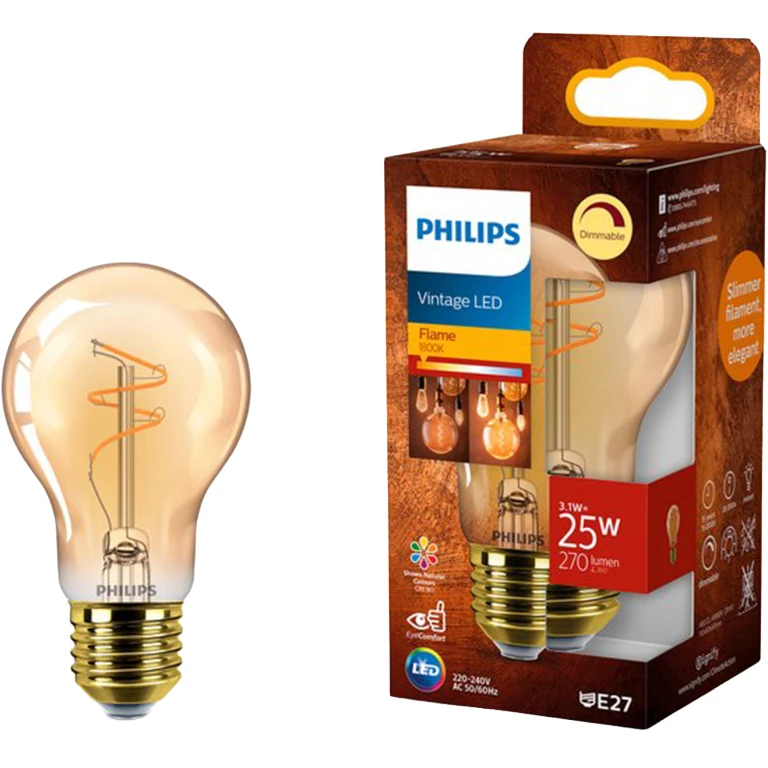 Philips LED peer lichtbron E27 4W 250lm dimbaar goud 1 stuk