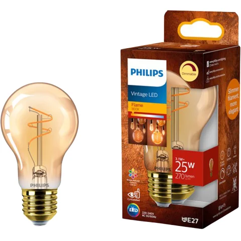 LED Lamp 25W E27 270Lm Dimb. peer filament gold