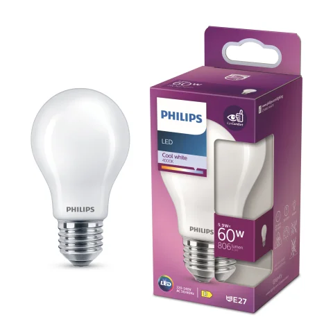 Phi LED 60W A60 E27 CW FR ND