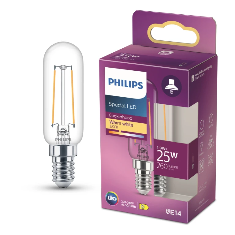 Philips LED afzuigkaplamp E14 25W 260Lm buis - 1 stuk