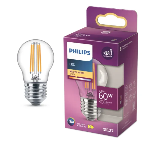 LED Lamp 60W E27 806Lm kogel filament
