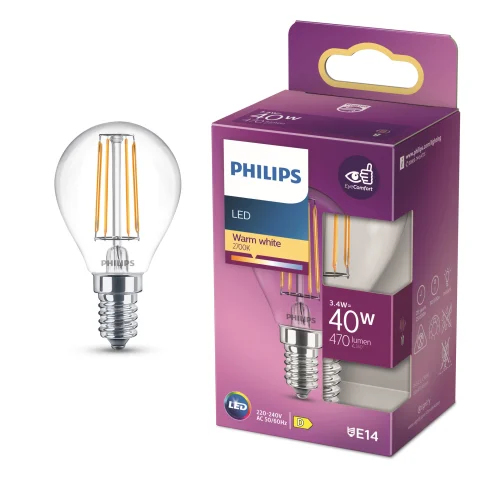 LED Lamp 40W E27 470Lm kogel filament