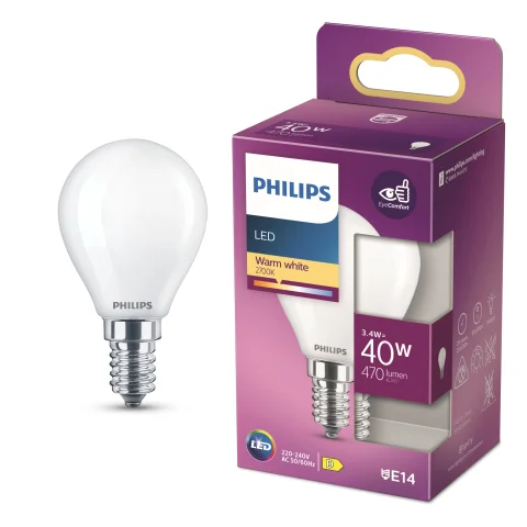 LED Lamp 40W E14 470Lm kogel mat