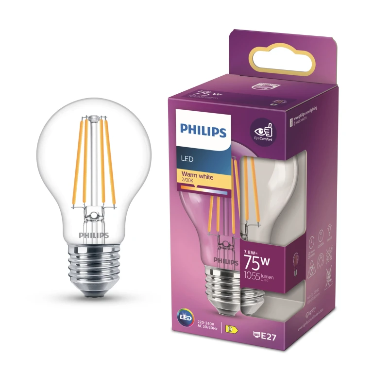 Philips LED Peerlamp E27 75W 1055 Lm - 1 stuk