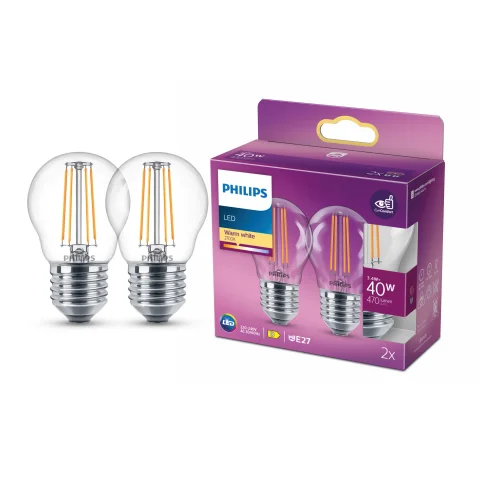 Phi LED cl P45 WW CL 40W E27/A2